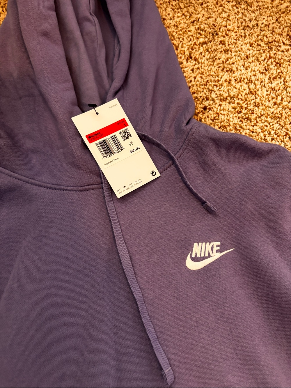 Purple Nike Hoodie NWT (L) - Picture 2 of 4